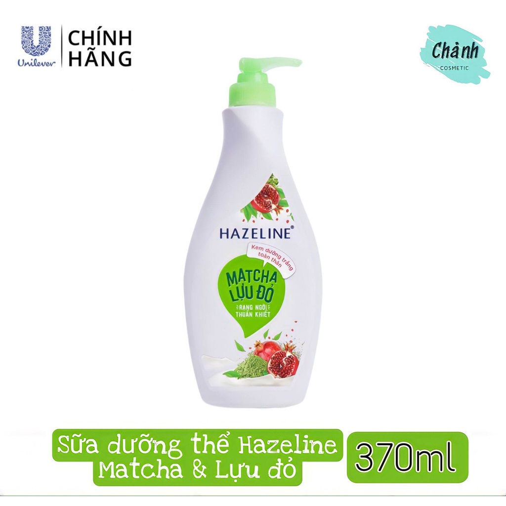 Sữa dưỡng thể hazaline vòi 370ml, 230ml. 140ml