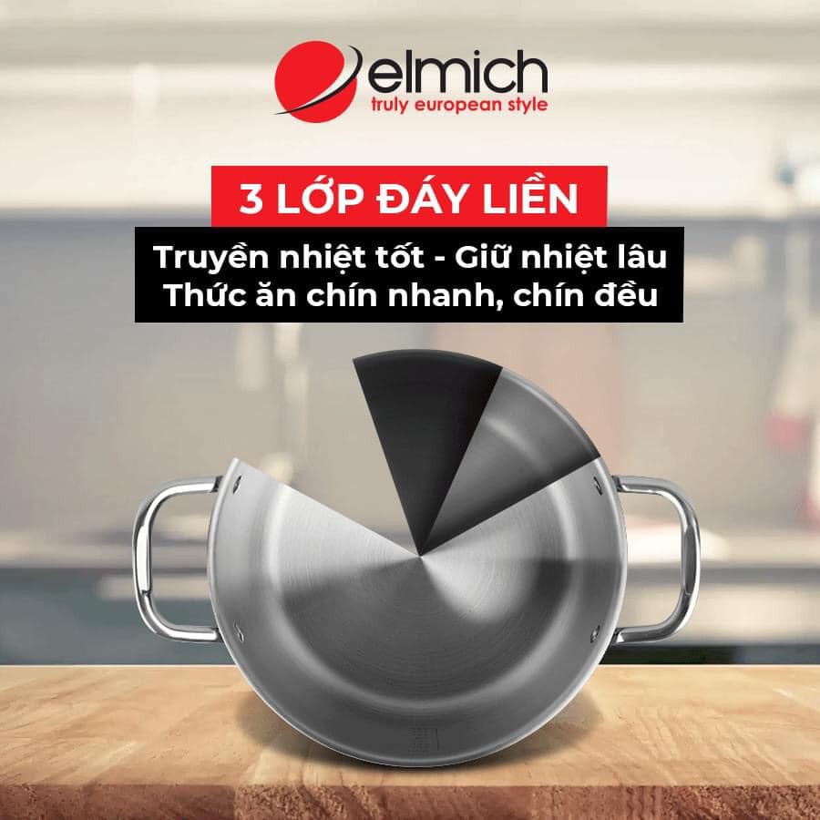 NỒI LUỘC GÀ ELMICH ĐÁY LIỀN 3 LỚP 28CM