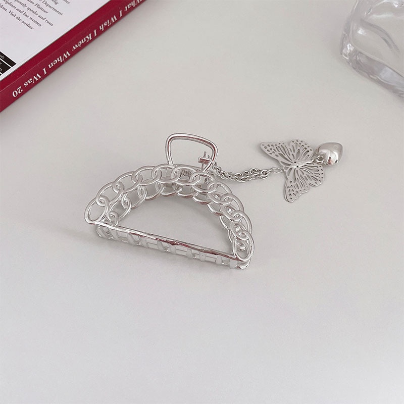 Kẹp Tóc Kim Loại Mặt Hình Bướm Phong Cách Hàn Quốc