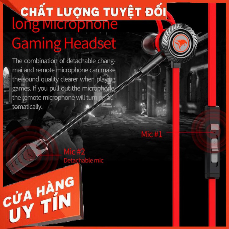 HÀNG CAO CẤP -  Tai Nghe Gaming Có Mic Rời Plextone xMOWI RX1 - Nâng Cấp Dây Dẹt Chống Rối - Super Bass - Dual Mic  - Hà