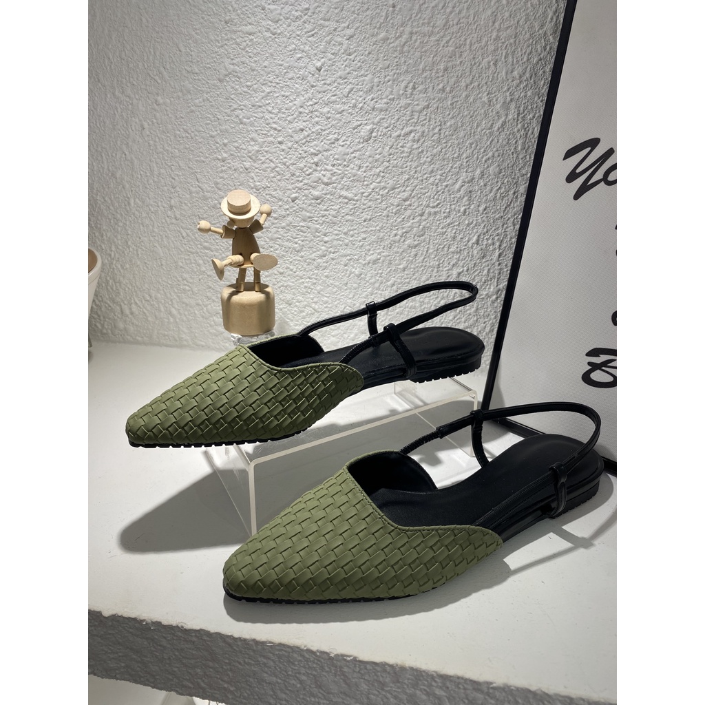 Giày Búp bê 1cm da đan quai hậu - THENYSMILE - BENTO