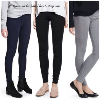 Quần Legging bầu cotton co giãn 4 chiều