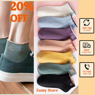 Set 5 đôi tất vớ cotton xinh hình icon dễ thương tất nữ zumy store