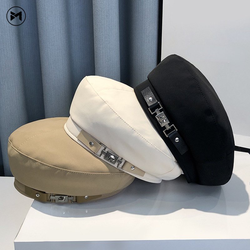 Mũ Beret Cotton Không Vành Phong Cách Cổ Điển