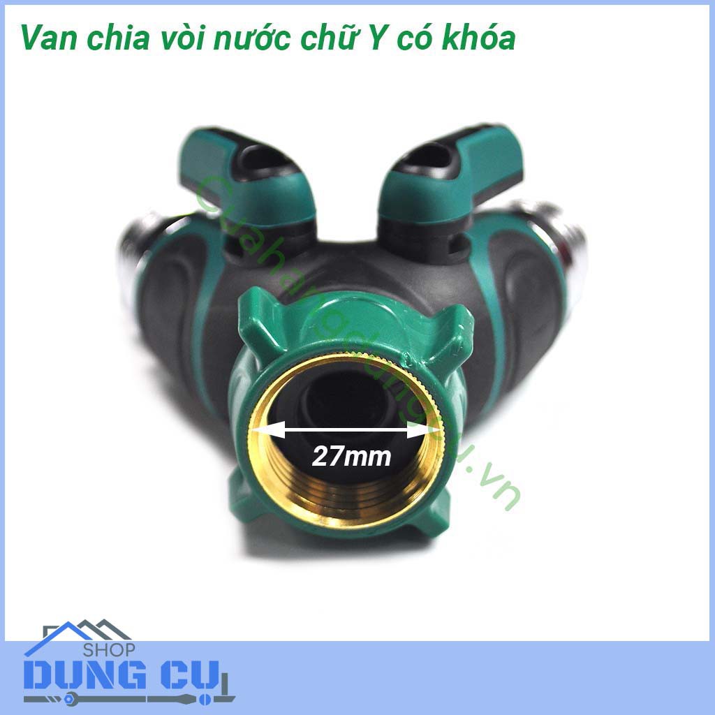 Van chia nước chữ Y có khóa