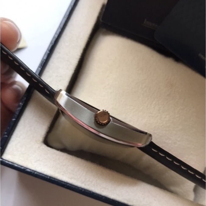 Đồng hồ Romanson Men Watch TL4228MCWH mặt mỏng chữ nhât máy Thụy Sĩ, kính chống xước dây da cao cấp chính hãng