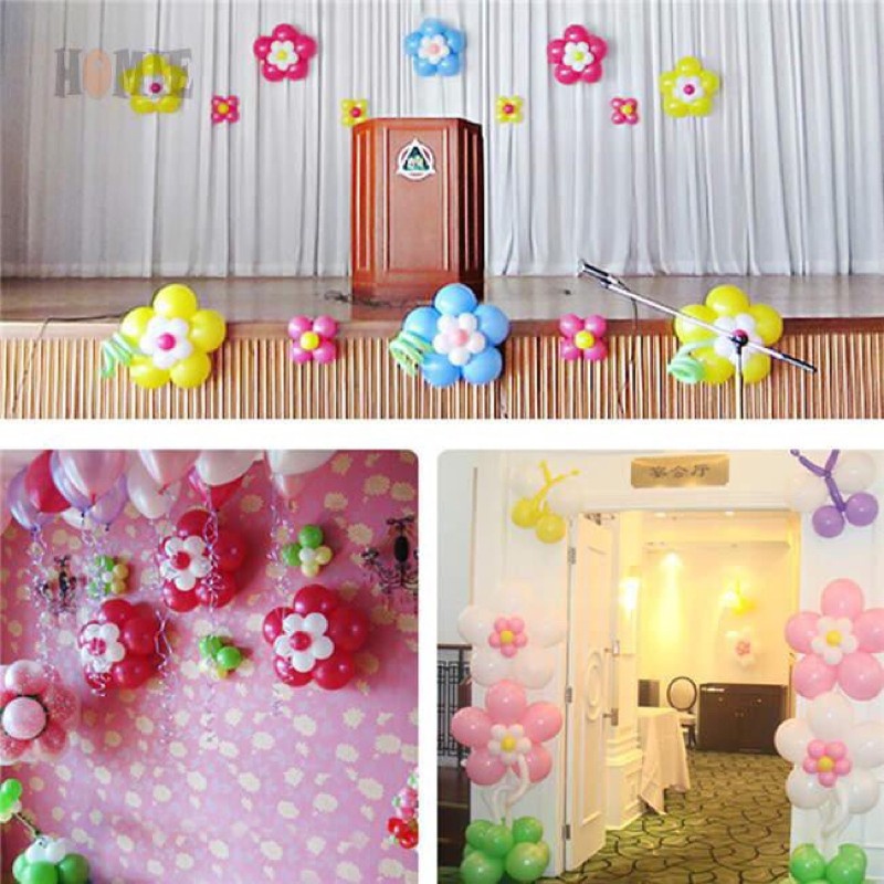 Dụng cụ kết bóng hình hoa trang trí sinh nhật cho bé trai, bé gái trang trí xe hoa, phòng cưới - Biboo Decor