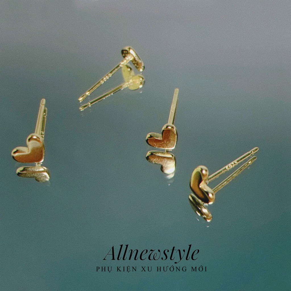 Bông tai Little Heart Allnewstyle chất bạc S925