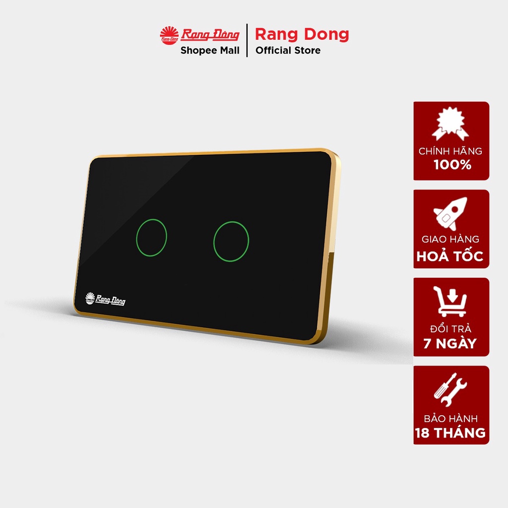 Công tắc cảm ứng thông minh Bluetooth Rạng Đông hình chữ nhật 1-2-3-4 Nút - Model: RD-CT.BLE