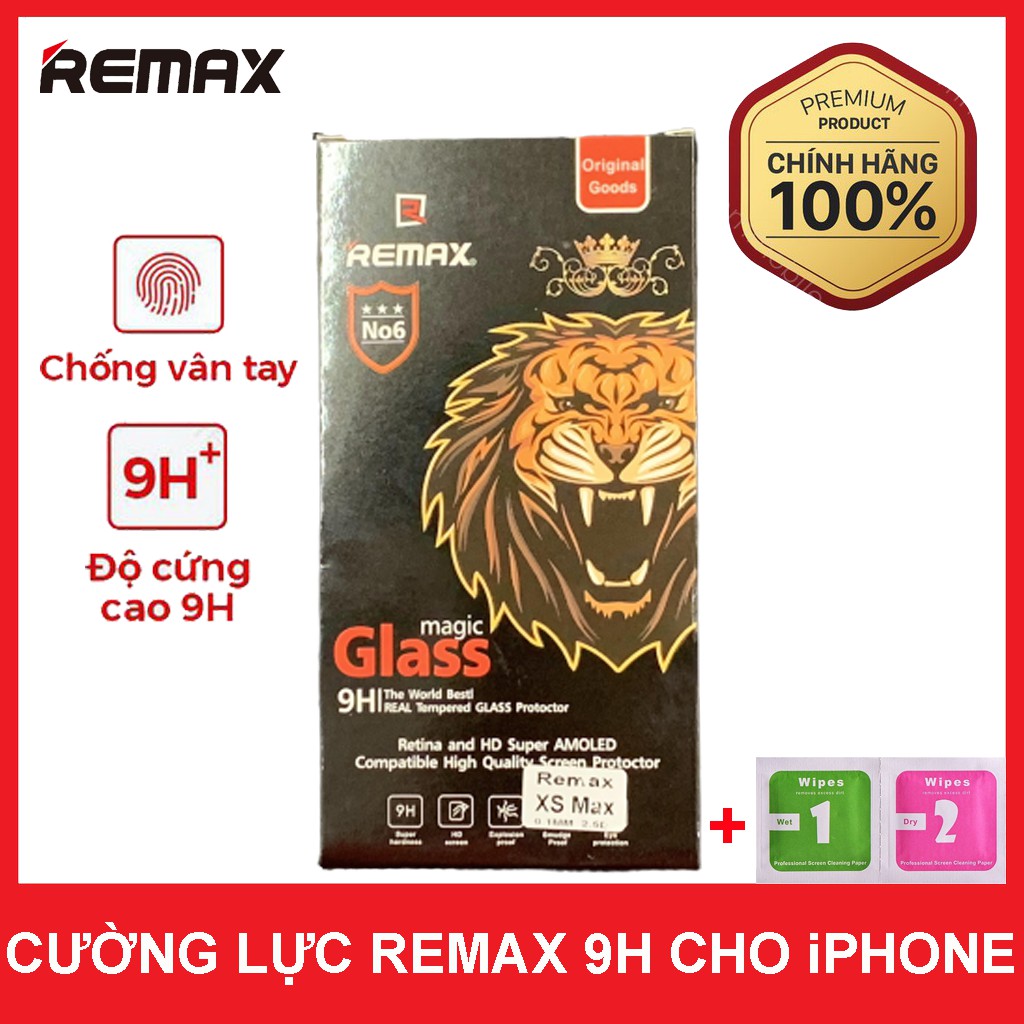 Cường lực iPhone 9H - Kính cường lực iPhone REMAX chính hãng dành cho iPhone - Hàng xịn loại 1