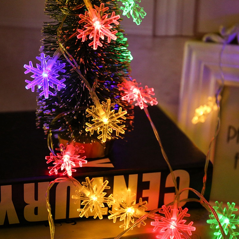 Dây Đèn LED Hình Bông Tuyết Trang Trí Giáng Sinh