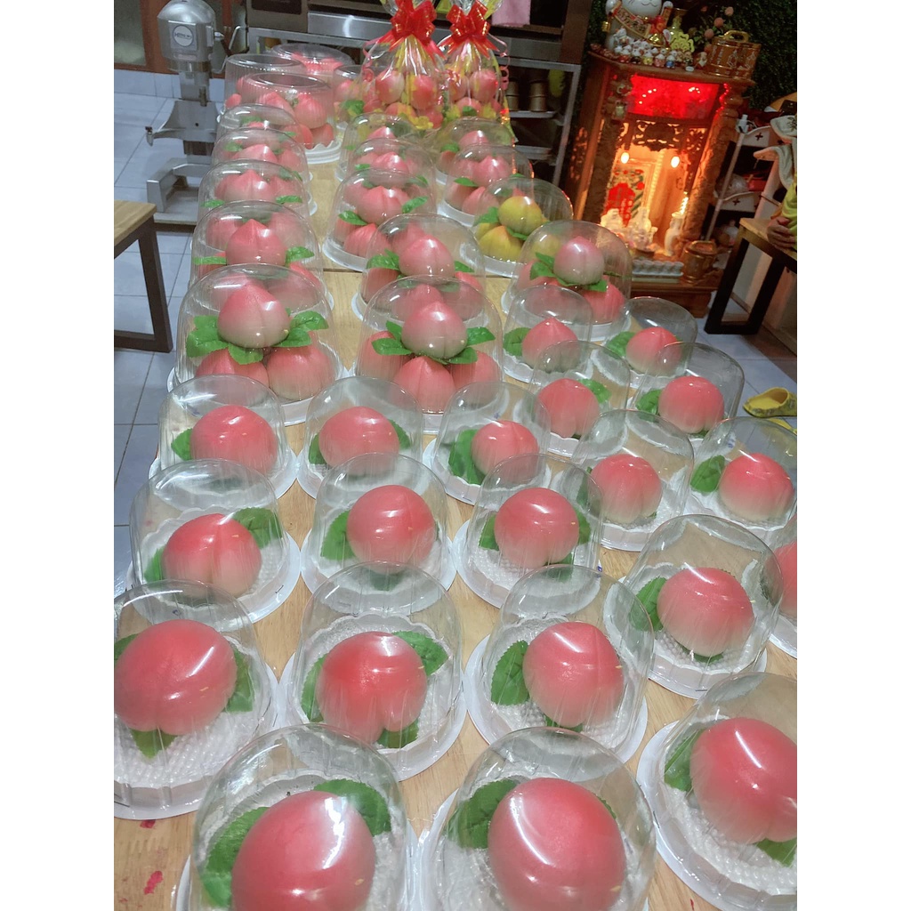 100c Hộp H15 bầu đựng bánh bao đào tiên, xôi khuôn cúng thôi nôi