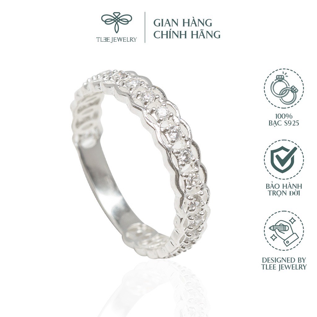 Nhẫn bạc nữ TLEE kim tiền tài lộc nạm đá cao cấp TleeJewelry A0237
