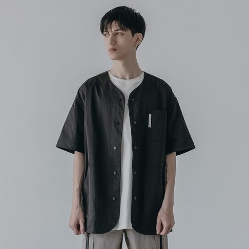 Áo Sơ Mi Ngắn Tay Không Cổ HANOIRIOT T0136 | BigBuy360 - bigbuy360.vn