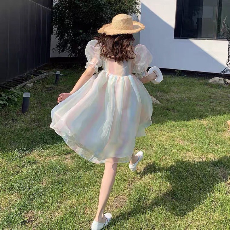 Rosie Dress Babydoll hoạ tiết hologram dáng xoè