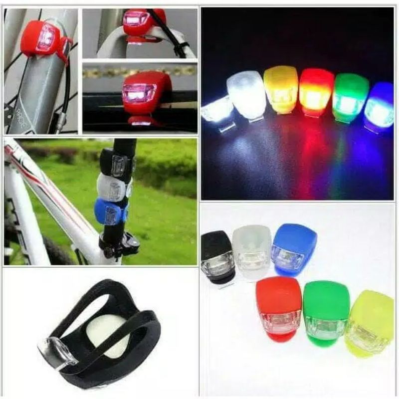 Đèn LED Silicone Gắn Trước Và Sau Xe Đạp Hình Ếch Đua Địa Hình79