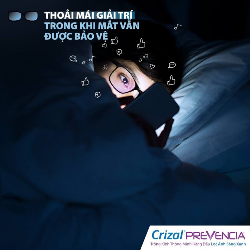 Tròng kính chống ánh sáng xanh Essilor Crizal Prevencia 1.56 | GlassyZone EyeWear