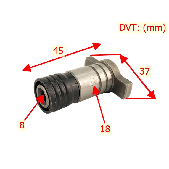 ĐẦU BULONG, ĐẦU CHỮ T THAY THẾ CHO MÁY SIẾT BULONG 1/2 INCH 2 IN 1