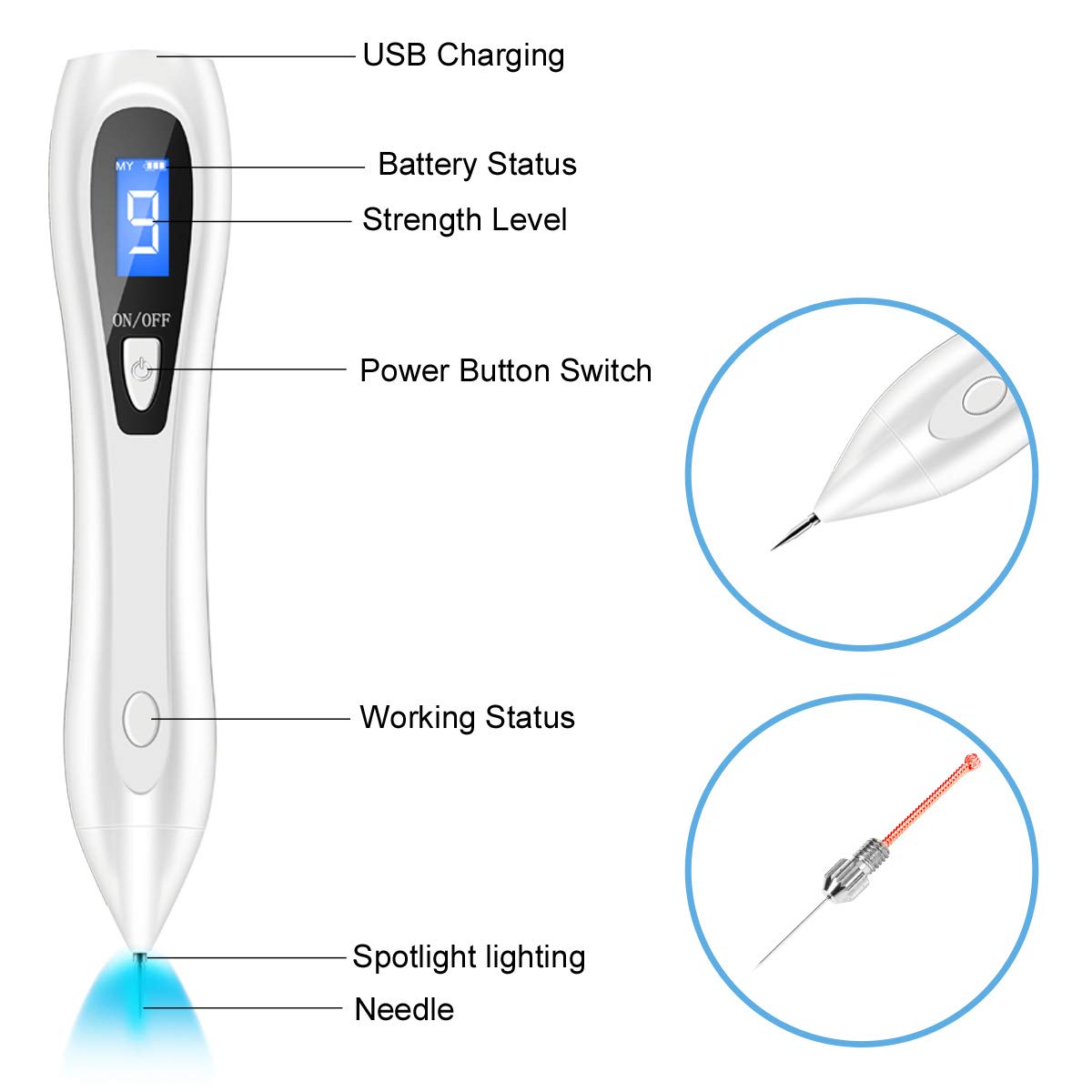 (Hàng Mới Về) Bút Xăm Bằng Tia Laser Điều Trị Mụn Trứng Cá / Mực Xăm Hình