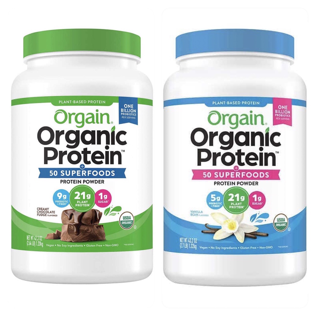 Bột Protein Orgain Organic Protein &amp; 50 Superfoods của Mỹ - (Vị Vani, Socola)