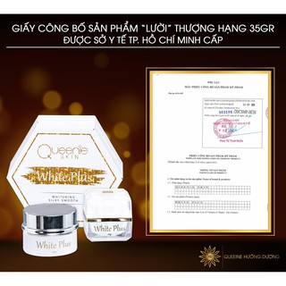 FACE DƯỠNG TRẮNG DA WHITE PLUS - FACE LƯỜI THƯƠNG HẠNG 35GR [HÀNG CHÍNH HÃNG] QUEENIE SKIN