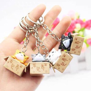 Móc khoá mèo trong hộp