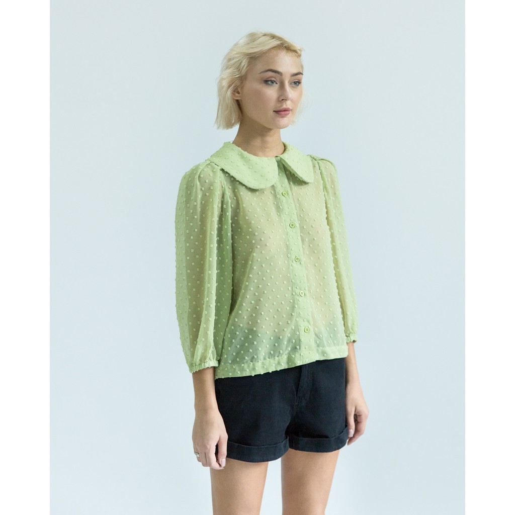 Áo sơ mi kate tay lỡ bo chun J-P Fashion 10606651 ST4