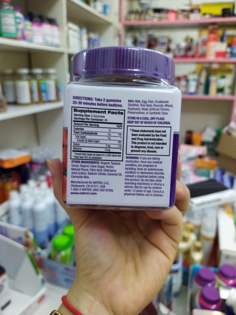 Kẹo ngủ Natrol Melatonin Gummies, hỗ trợ giấc ngủ, loại 10MG 90 viên