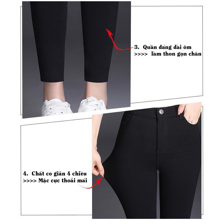 Quần treggingm legging nữ cạp khóa chất vải umi hàn co giãn 4c cao cấp | BigBuy360 - bigbuy360.vn
