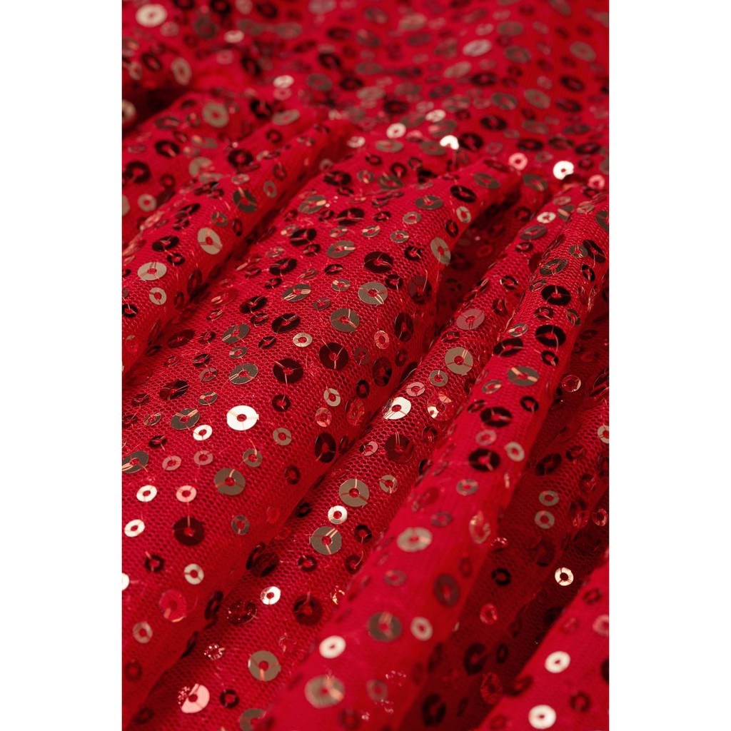 Váy xoè công chúa đỏ sequin HM H&M hàng chính hãng authentic