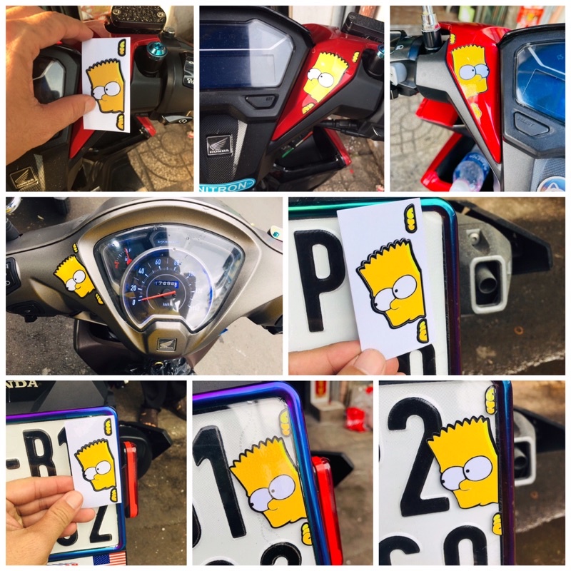 TEM SIMSON SIZE NHỎ DÁN TRANG TRÍ XE