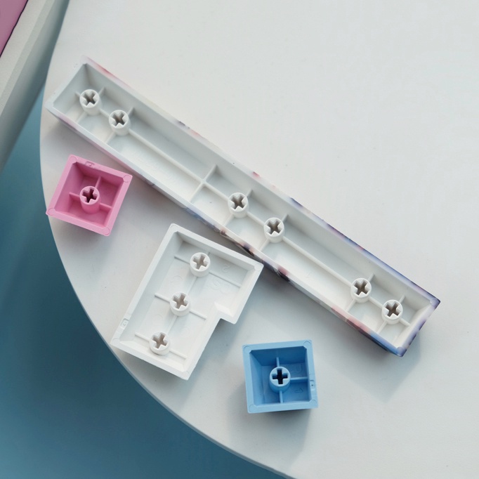 Keycap Genshin Impact nhân vật Kamisato Ayaka nhựa PBT, profile Cherry, in Dye Sub, 137 nút phù hợp các loại layout