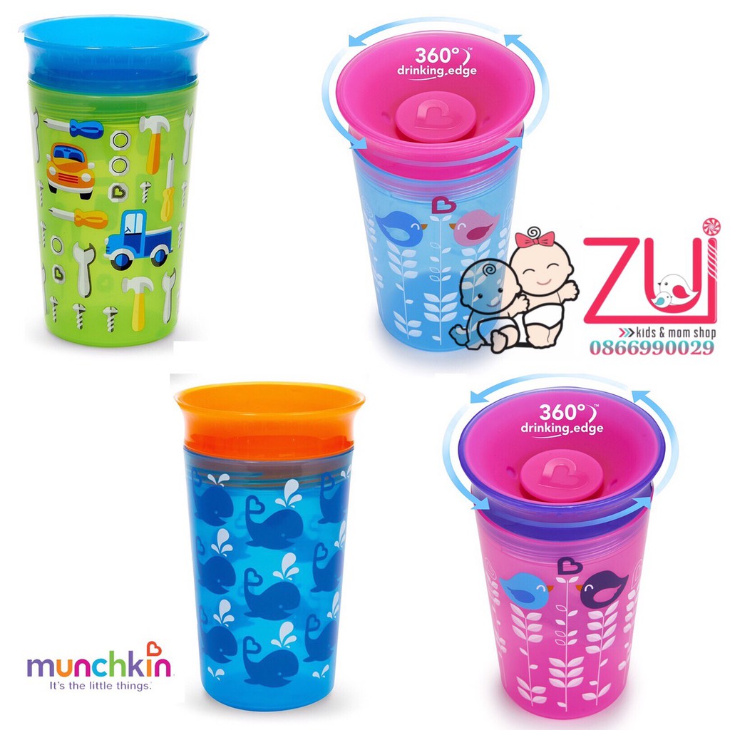 Cốc tập uống Deco 360 độ Munchkin 266ml Mỹ