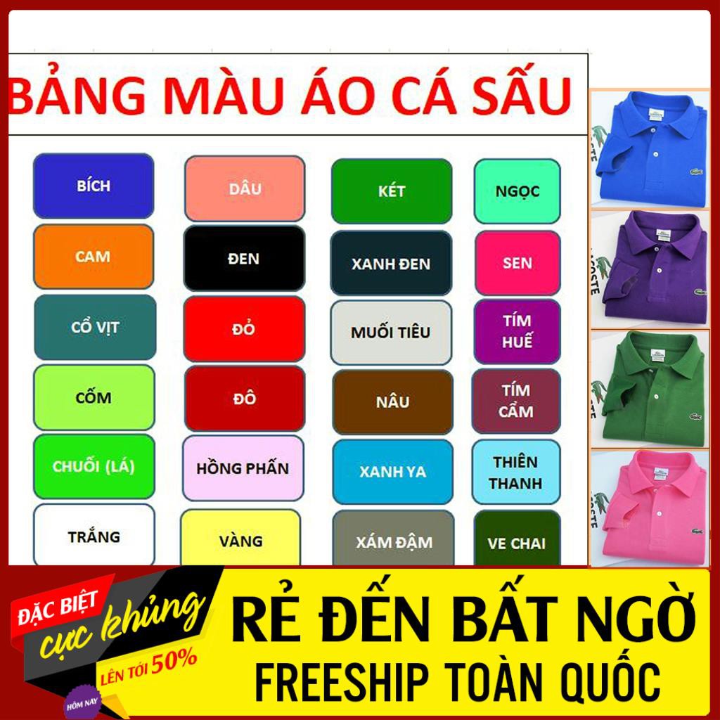 Áo polo nam cổ bẻ vải cotton thun trơn form chuẩn trẻ trung lịch lãm, màu sắc phong phú