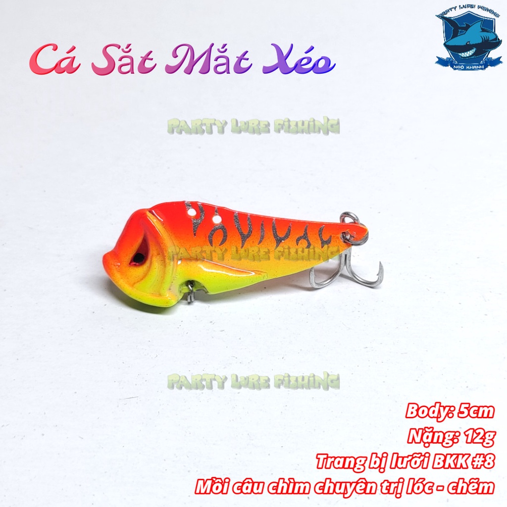 Mồi câu lure Cá Sắt Mắt Xéo , mồi câu cá lóc, chẽm, măng....