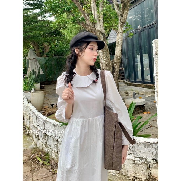 Đầm Babydoll cổ sen | BigBuy360 - bigbuy360.vn