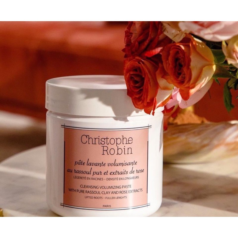 Sáp gội hoa hồng Christophe Robin Cleansing Volumizing Paste with Pure Rassoul Clay and Rose Extracts 40ml