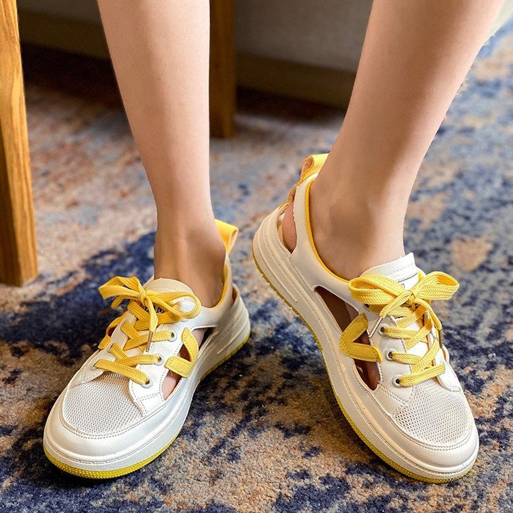 Tikp Giày thể thao MS0816 đế mềm thoải thời trang mùa hè dành cho nữ với 3 màu tuỳ chọn size 35-40