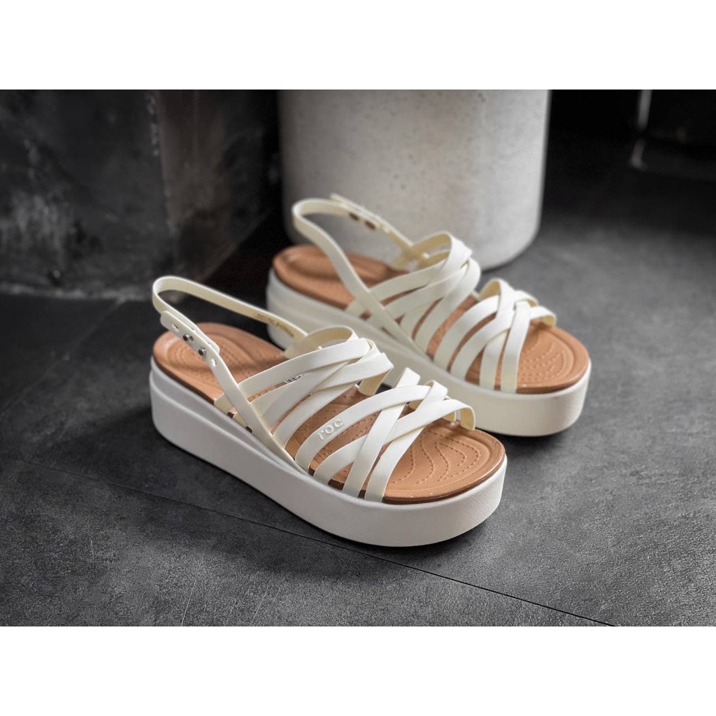 Giày Sandal Nữ Brooklyn Strappy Wedge Chính Hãng Đế Cao 6cm Size 35 36 37 38 39 - Sấu Vui Vẻ