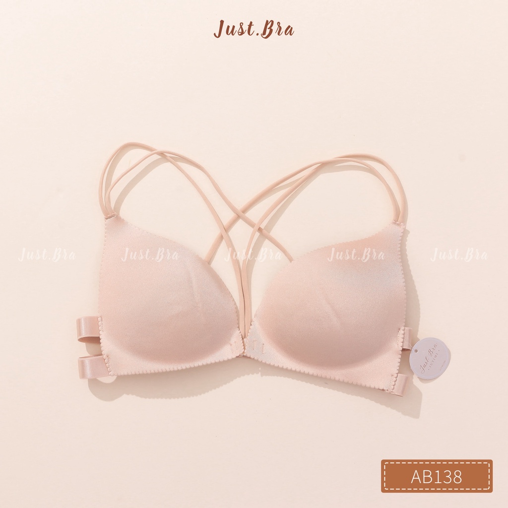 Áo bra Just Bra mút bàn tay dây cài trước, mút mỏng, dây lưng AB138
