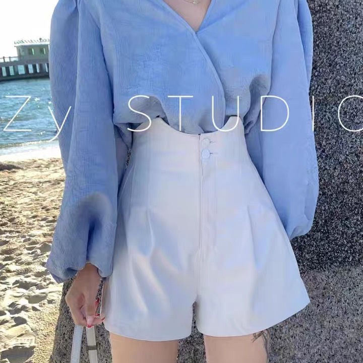 Set Áo Tay Phồng Và Quần ngắn ống rộng Thời Trang Xuân Hè 2021 Cho Nữ | BigBuy360 - bigbuy360.vn
