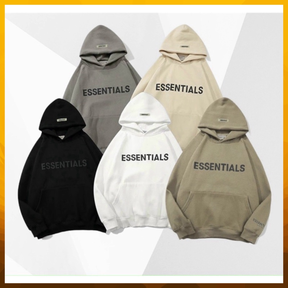 Áo Hoodie Essentials áo hoodie sweater unisex nam nữ form rộng dài nỉ bông đẹp phong cách hàn quốc