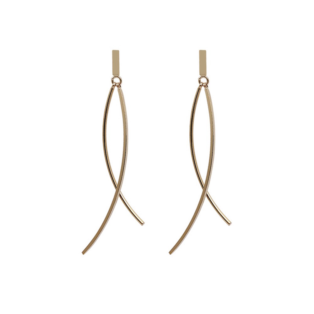 Khuyên tai dáng dài thiết kế đơn giản thời trang