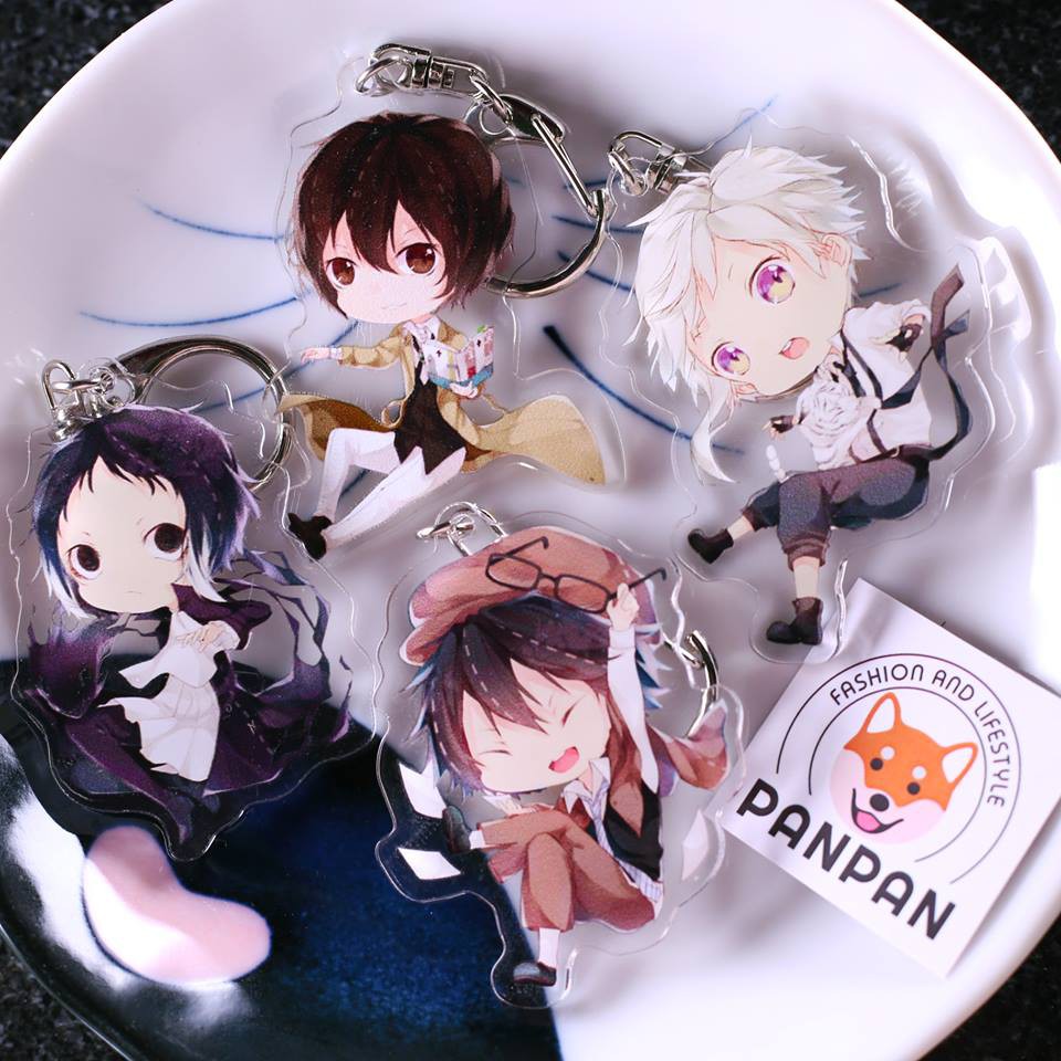 Móc khoá anime mica acrylic Bungou Stray Dogs (6cm)