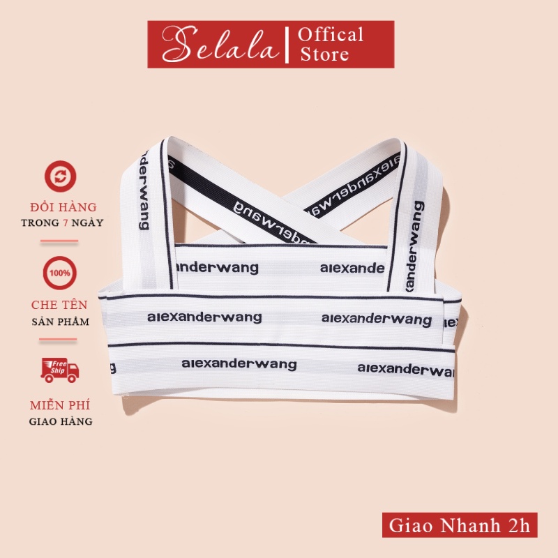 Áo Bra Selala Dáng Croptop Thiết Kế Độc Đáo Cá Tính Sành Điệu Co Giãn 4 Chiều V12
