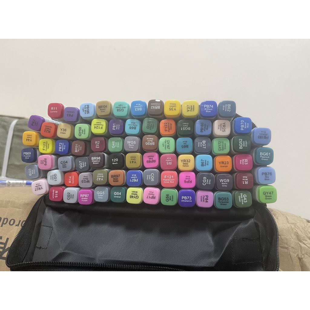 Bút marker Touchliit 7 loại 30/40/60/80 màu marker túi vải, màu dạ touchliit vẽ siêu đẹp