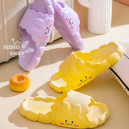 Dép Bánh Mì Nguyên Khối Thỏ Chống Trượt Cực Mềm Êm Chân