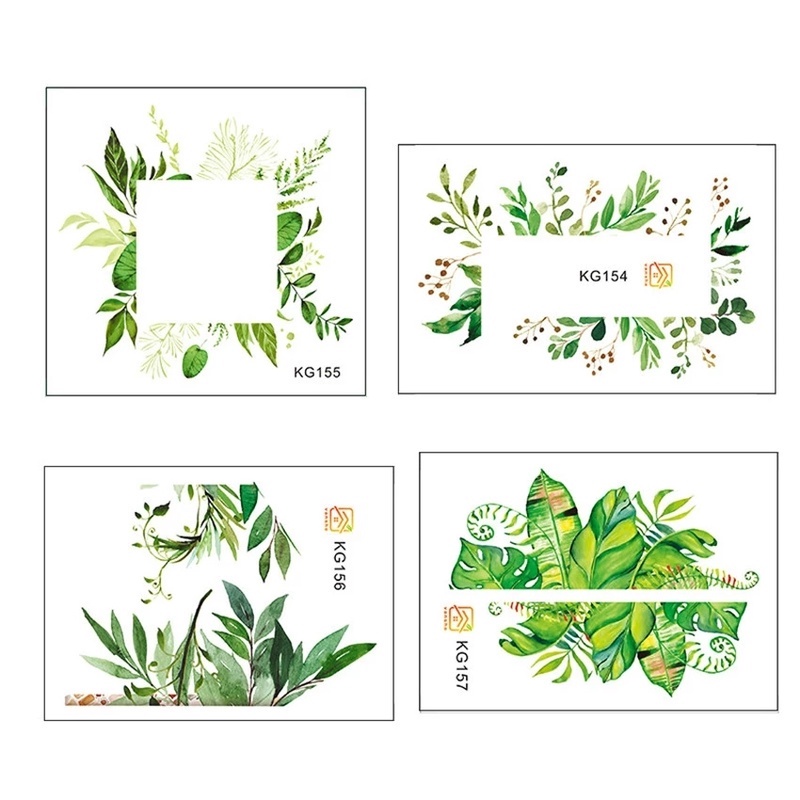 Green Plant Switch Wall Sticker DIY Personality Tropical Palm Leaf Socket Wall Sticker Modern Art Decal