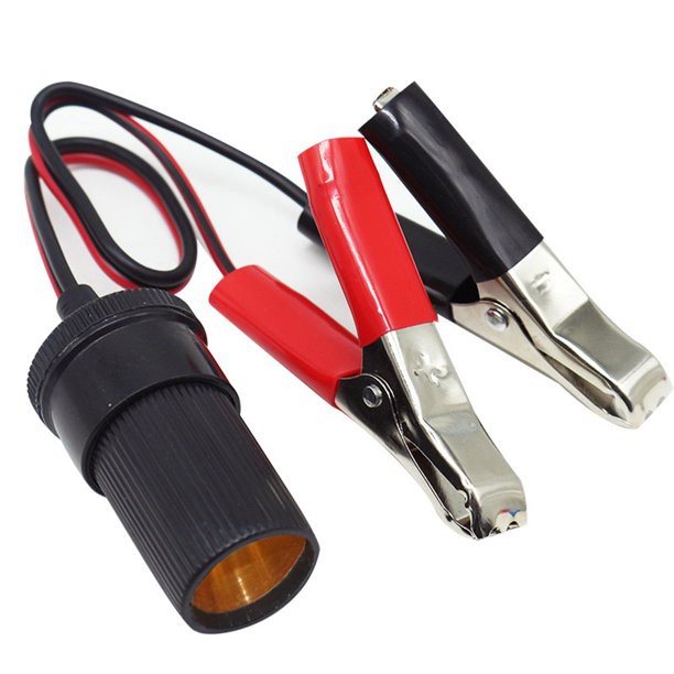 Kẹp ắc quy chuyển đổi sang tẩu 12V