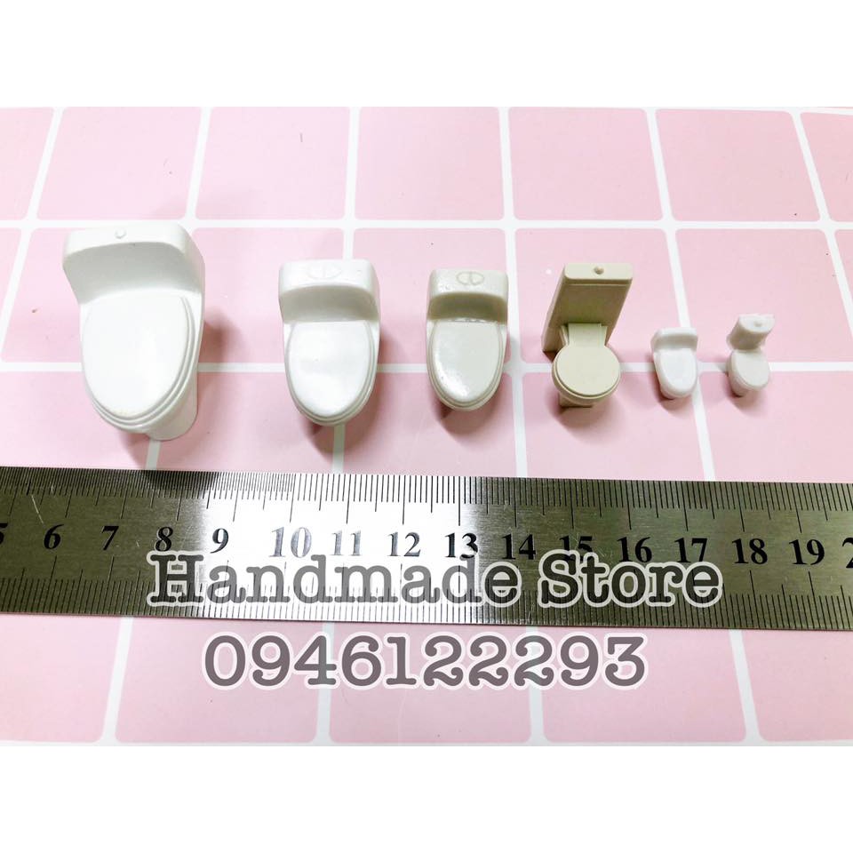 Mô hình bồn cầu - bồn rửa mặt